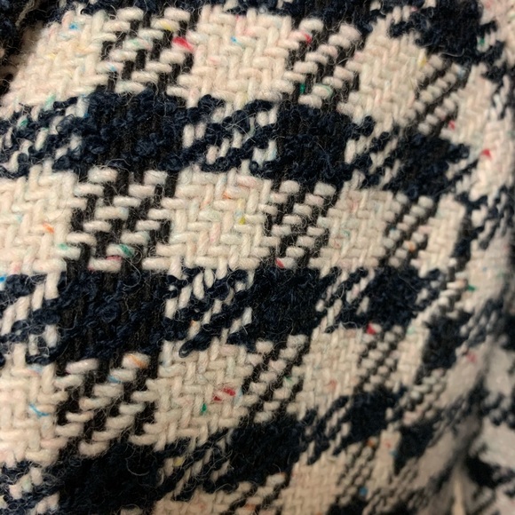 Talbots Petites Plaid White and Navy Jacket NWT 6P - Picture 6 of 8